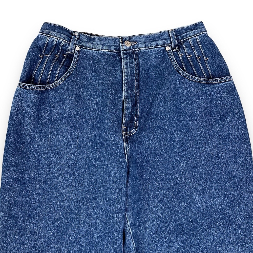French Dressing Womens 16P 31x29 Blue Vintage High Rise Tapered Jeans Cotton EUC - Picture 2 of 16